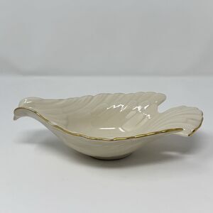 Vintage LENOX China Peace Dove Dish Ivory Bowl Creme 24k Gold Trim Made in USA